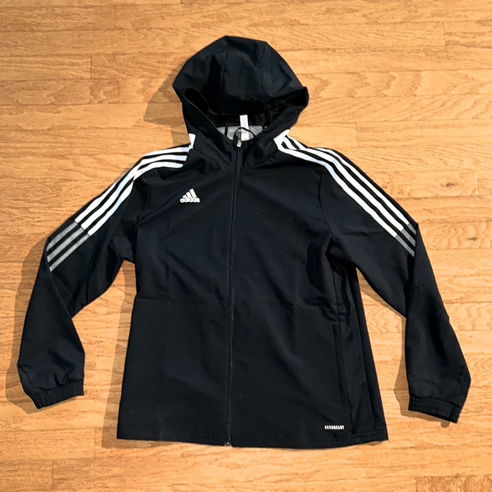 Adidas Tiro 21 Women's Medium Windbreaker Jacket - Black/White